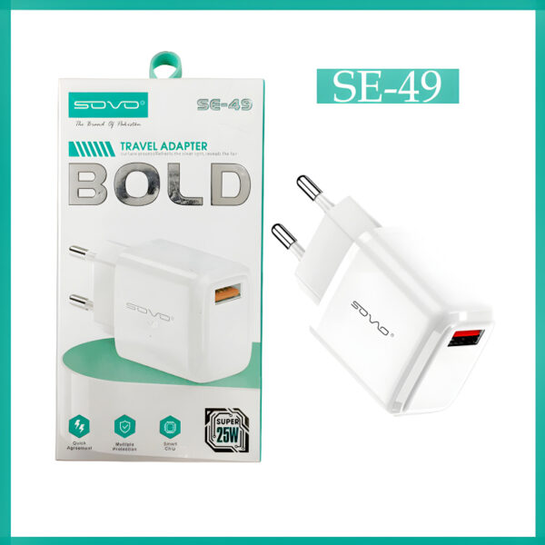 SOVO SE-49 BOLD High-Quality 25W Travel Adapter - Image 3