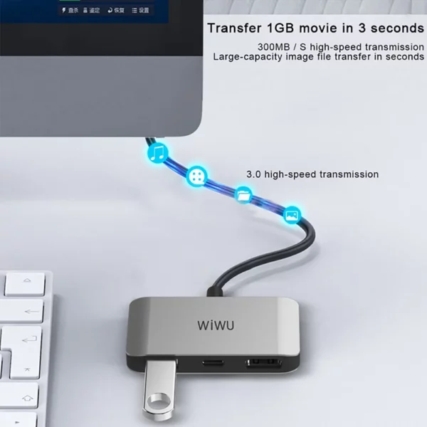 3 in 1 (C2H) Type-C Hub - Image 4