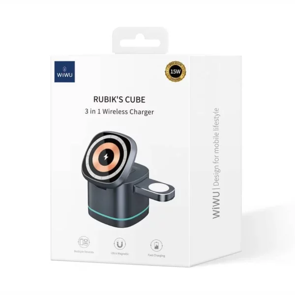 WI-W024 RUBIK CUBE 3 IN 1 WIRELESS CHARGER - Image 6