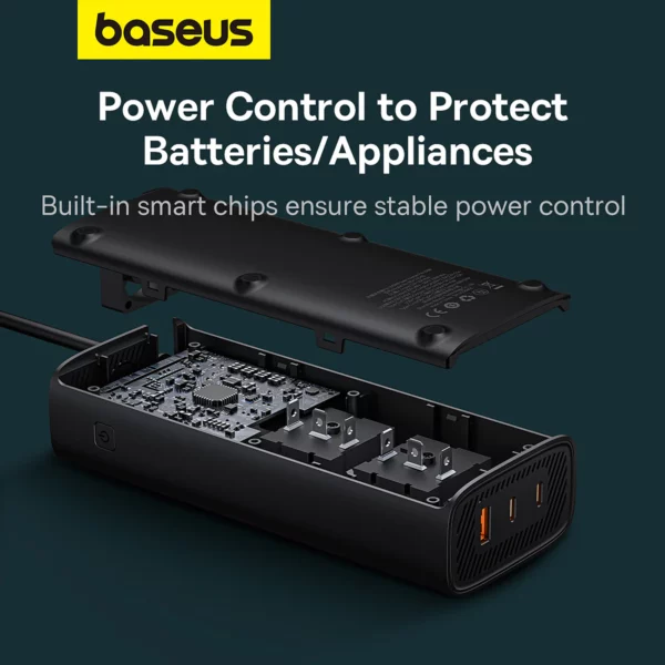 Baseus In-car Inverter 150W (220V CN/EU) in Black CGNB020101 - Image 8