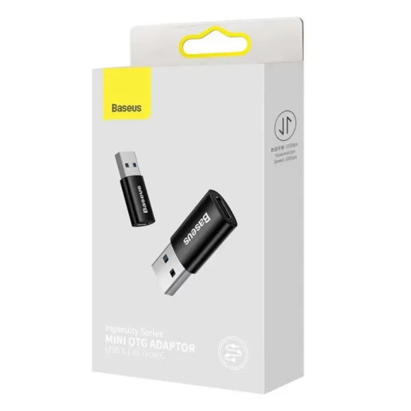 Baseus Ingenuity Series Mini OTG Adapter USB 3.1 to Type-C in Black - Image 2