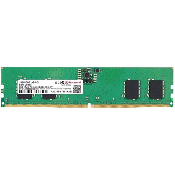 Transcend 8GB DDR5 4800 JetRam Desktop Memory | JM4800ALG-8G