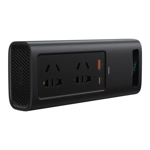 Baseus In-car Inverter 150W (220V CN/EU) in Black CGNB020101 - Image 2