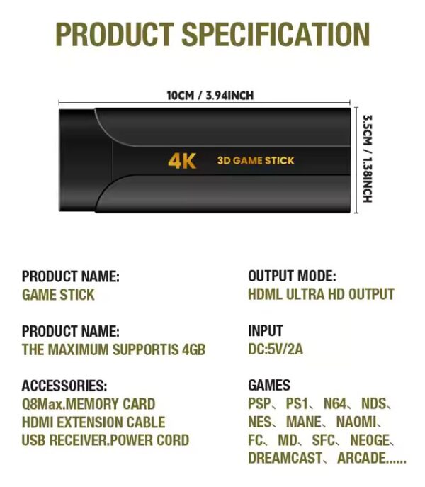 Q8Max game stick X2+retro games support 4k game stick - Image 5