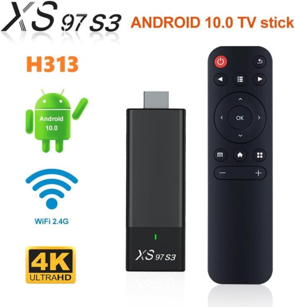 XS97 S3 ALLWINNER H313 ANDROID 10 DUAL WIFI QUAD CORE 2GB+8GB 4K TV STICK - Image 4