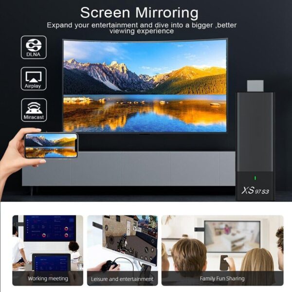 XS97 S3 ALLWINNER H313 ANDROID 10 DUAL WIFI QUAD CORE 2GB+8GB 4K TV STICK - Image 3