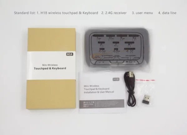 H18+ 2.4GHZ WIRELESS KEYBOARD FULL TOUCHPAD BACKLIGHT KEYBOARD - Image 8