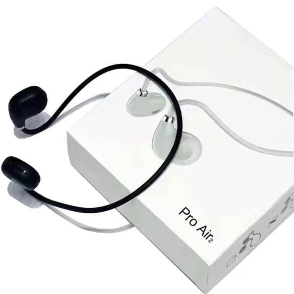 PRO AIR NECK HANGING WIRELESS EARPHONE BLACK - Image 2