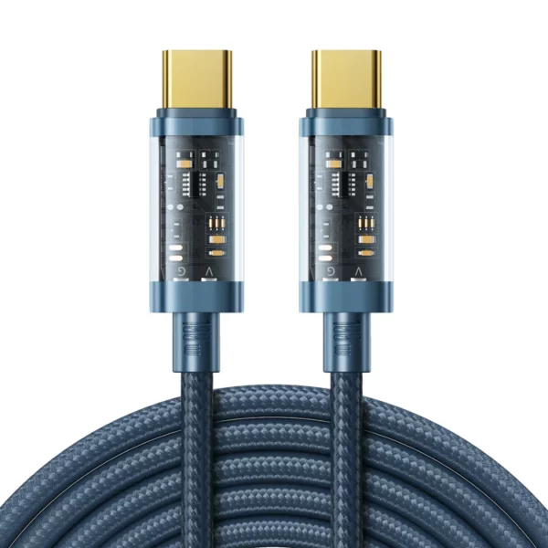 JOYROOM S-CC100A12 Type-C to TYPE-C 100W Data Cable 1.2m Blue