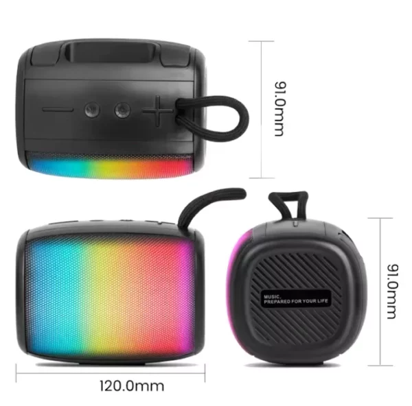 KISONLI S18 RGB COLORFUL HIGH QUALITY PORTABLE BLUETOOTH SPEAKER - Image 4