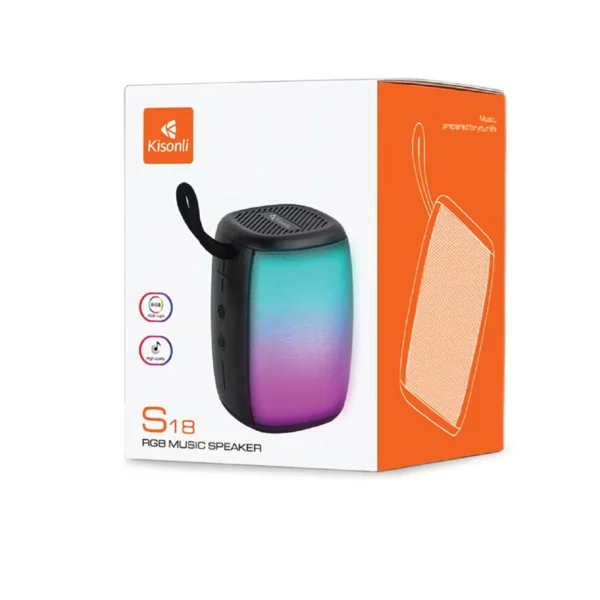 KISONLI S18 RGB COLORFUL HIGH QUALITY PORTABLE BLUETOOTH SPEAKER - Image 7