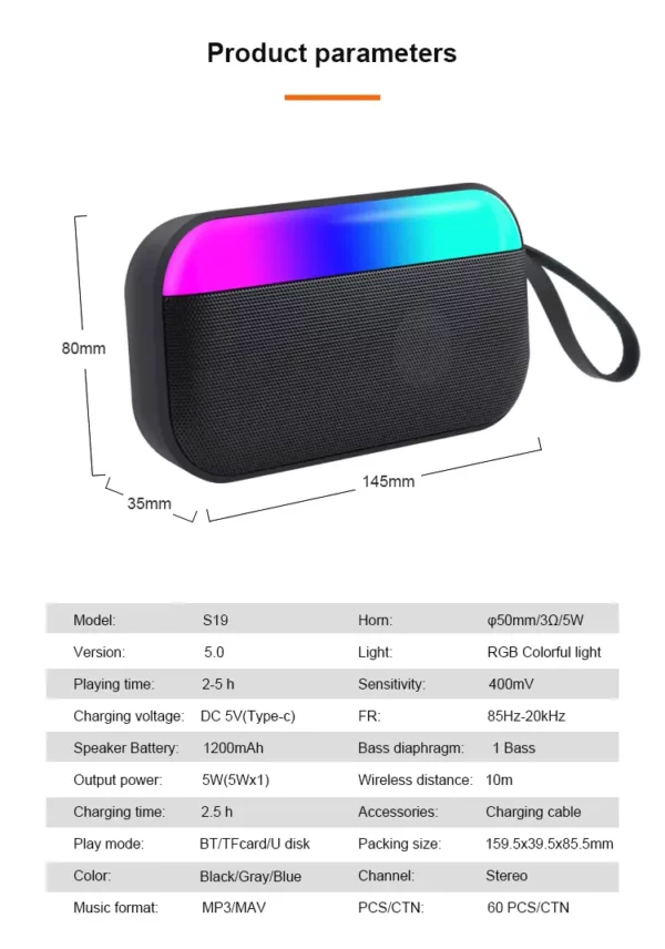 KISONLI S19 PORTABLE BLUETOOTH MINI SPEAKER - Image 8