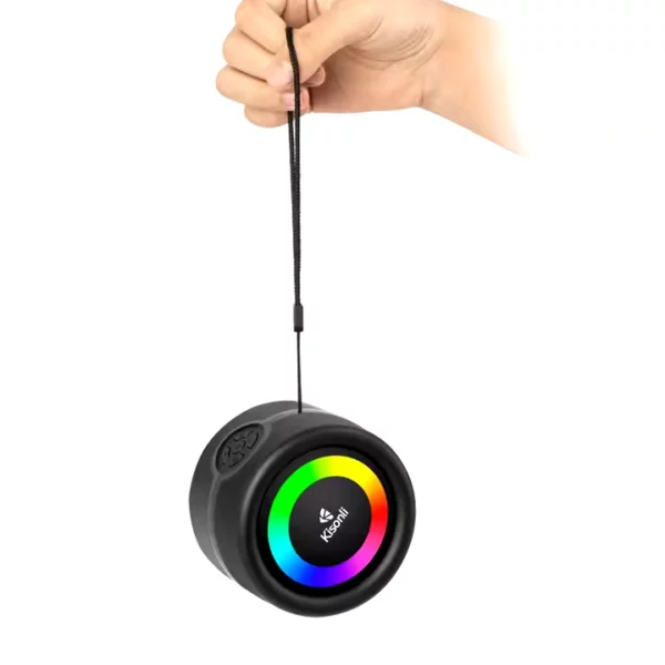KISONLI S16 TWS DJ POWERED PORTABLE MINI FM RADIO SPEAKER WITH SOFT CORD HANDLE - Image 2
