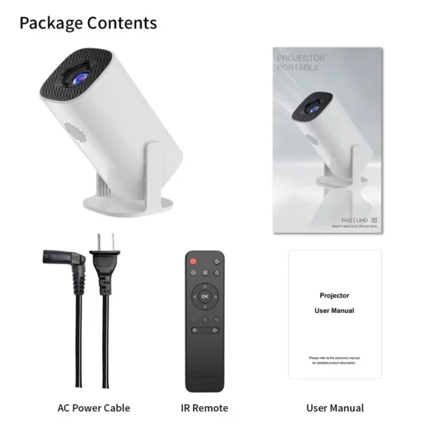 P30 1080P (150 ANSI) MINI 4K Android 11.0 DUAL WIFI AND BLUETOOTH 1GB+8GB PORTABLE PROJECTOR FOR HOME - Image 2