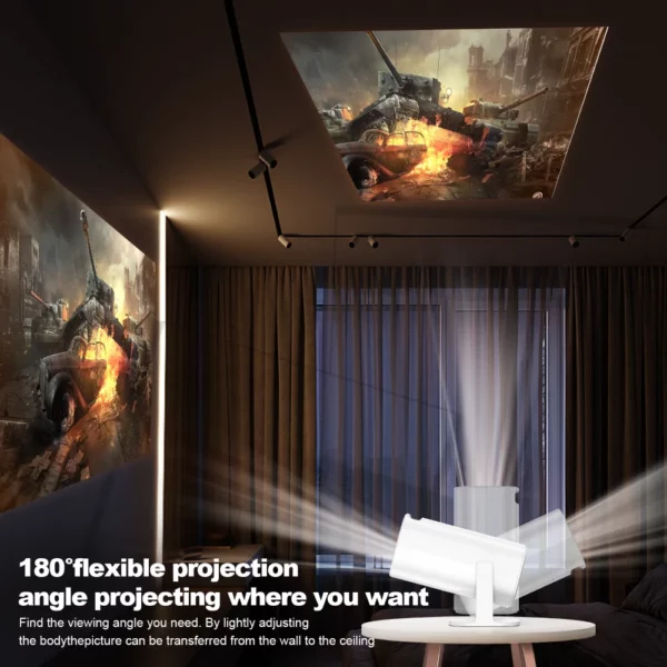 P30 1080P (150 ANSI) MINI 4K Android 11.0 DUAL WIFI AND BLUETOOTH 1GB+8GB PORTABLE PROJECTOR FOR HOME - Image 5