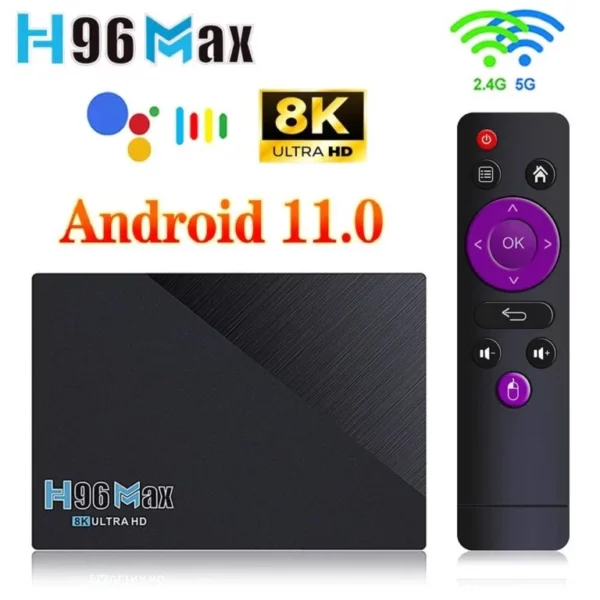 Smart Box H96MAX 8GB+64GB Quad Core 4K Ultra HD 11.0v