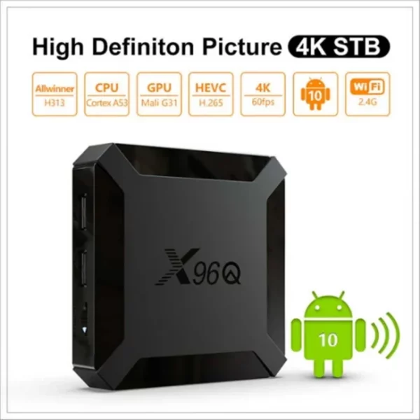 Smart Box X96Q Mini Quad Core 2g+16g 4K 60FPS ANDROID 10V - Image 3