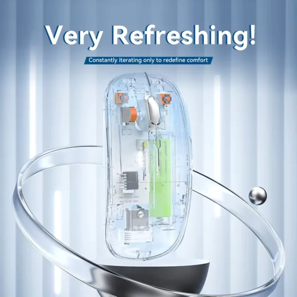 TRANSPARENT WIRELESS+BLUETOOTH DUAL-MODE RECHARGEABLE MOUSE - Image 7
