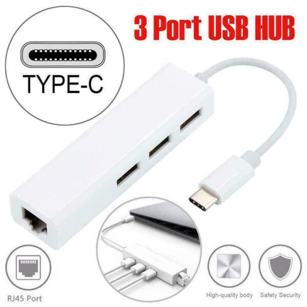 Type C 3.1 to Lan and USB Hub - Image 2
