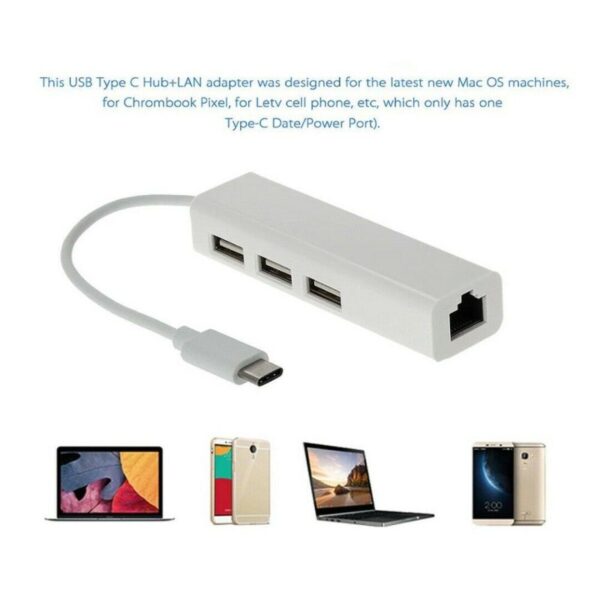 Type C 3.1 to Lan and USB Hub - Image 4