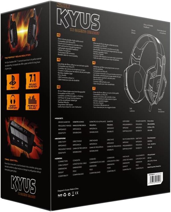 KROM kyus Micro Gaming Headphones – Black - Image 7