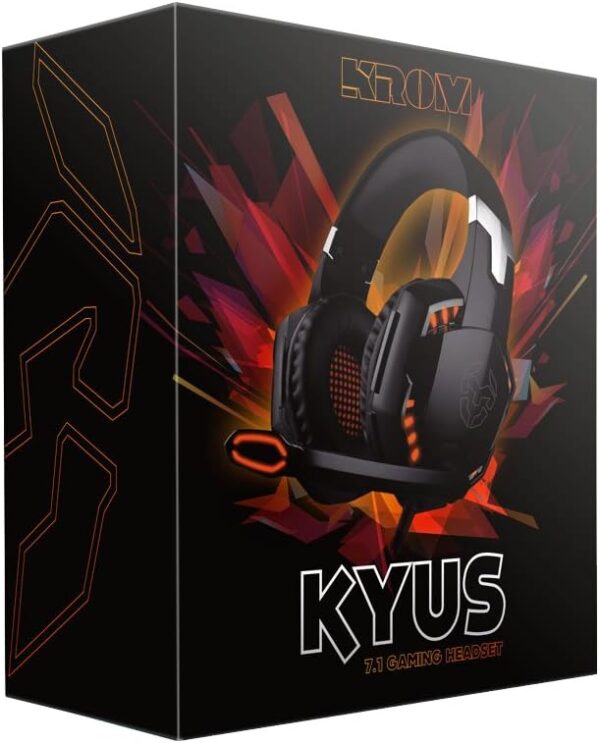 KROM kyus Micro Gaming Headphones – Black - Image 6